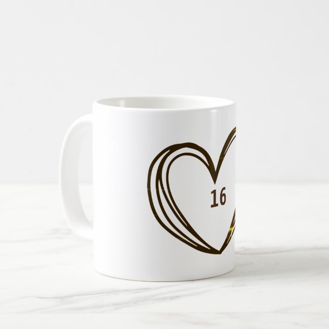 COLORÉ COEUR TEXTE MUG (Devant gauche)