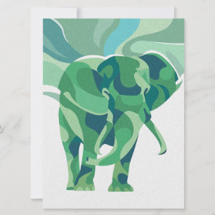 Coloré d'éléphant vintage  Cadeau mignon pour Noël