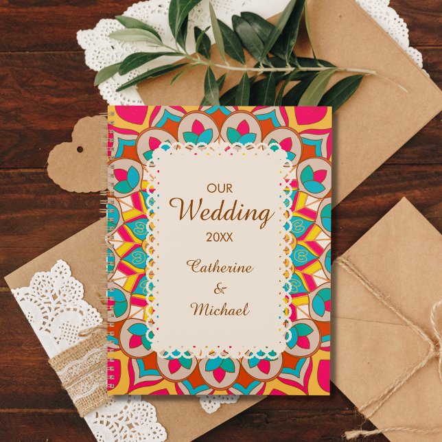 Coloré Ethnic Mandala Bold & Bright Mariage (Créateur téléchargé)