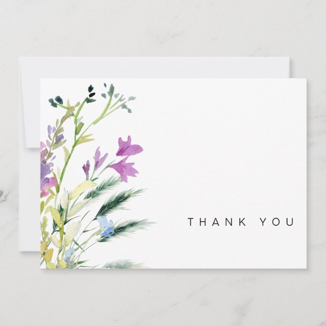 Coloré Fleur sauvage funéraire  de deuil Merci (Devant)