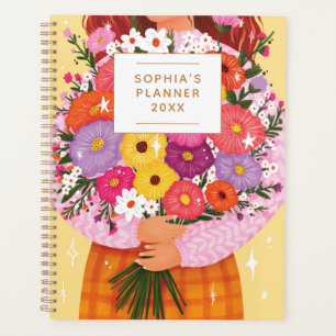 Coloré Fleurie Joli Recette Personnalisée 3 Anneau
