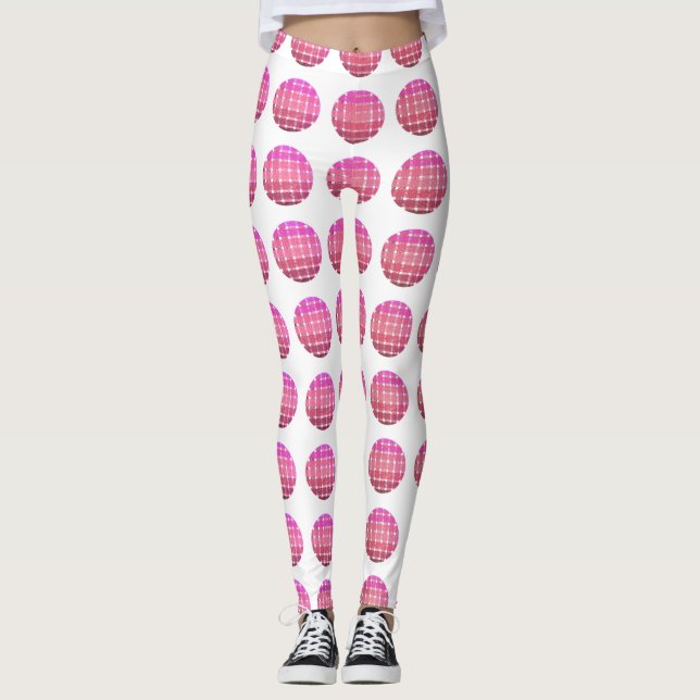 Coloré forme circulaire géométrique Leggings (Devant)