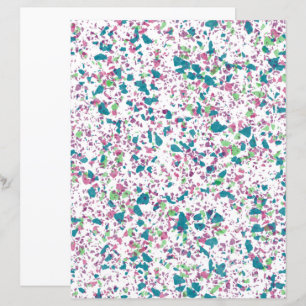 Coloré Funky Terrazzo Art Scrapbook Papier