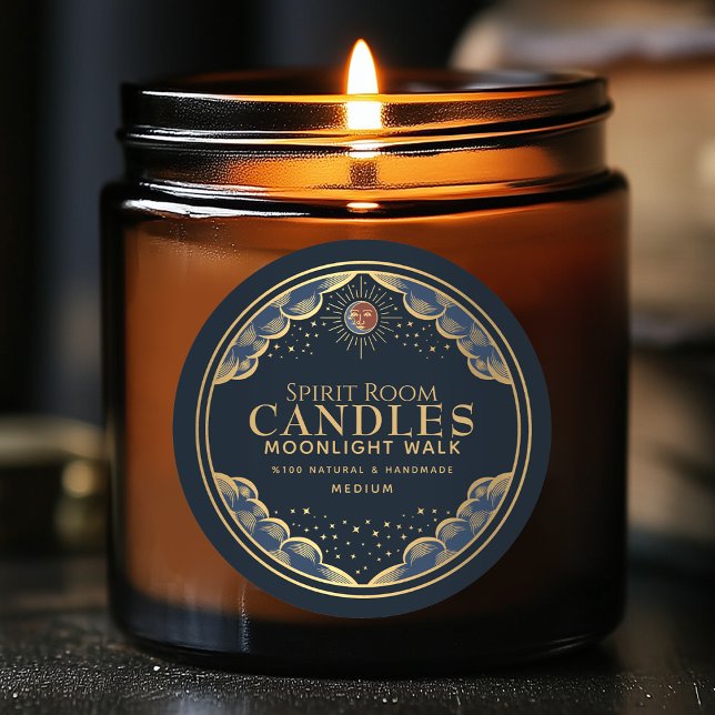 Coloré gothique Tarot Lune Étiquette à bougie modi (Créateur téléchargé)