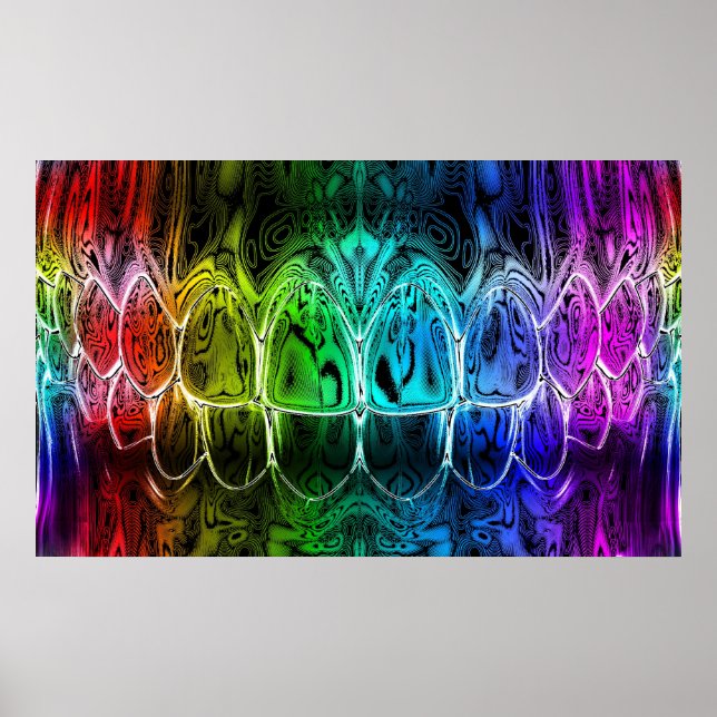 Coloré Gradient Parfait Smile Dentist Poster (Devant)