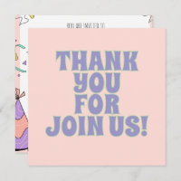 Coloré Illustratif Anniversaire Fête Invitation