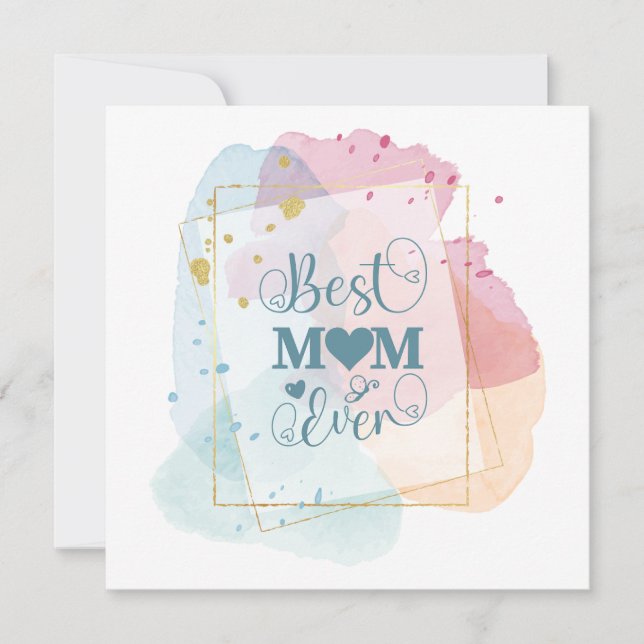 Coloré Joli Pastel Meilleure Maman Jamais (Devant)