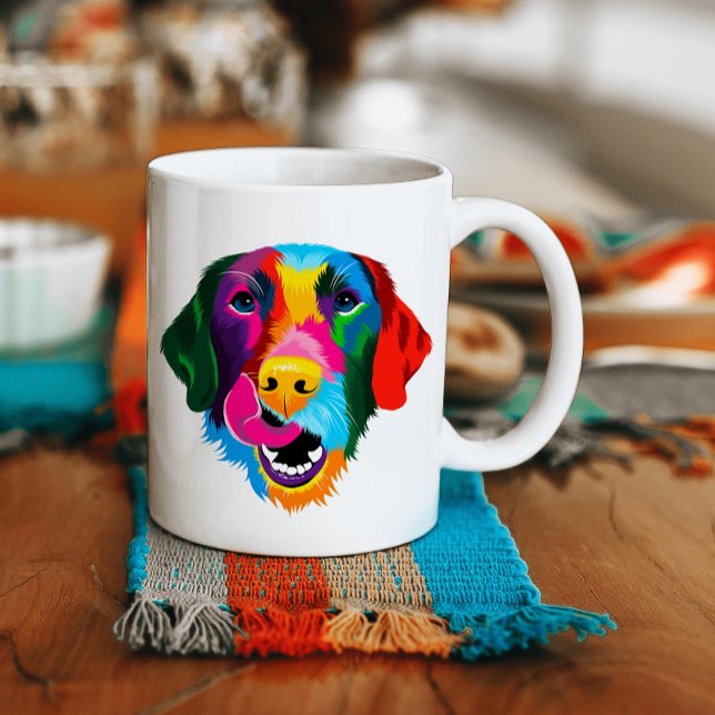 Coloré Labrador Retriever Chien Coffee Mug (Créateur téléchargé)