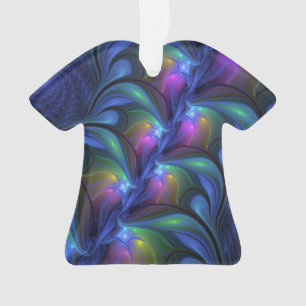 Coloré Lumineux Abstrait Bleu rose Vert Fractal