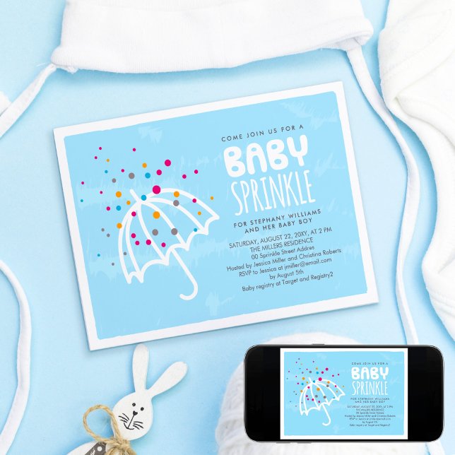 Coloré moderne Baby Sprinkle Invitation (Créateur téléchargé)