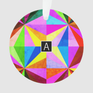 Coloré Moderne Multi-Couleurs Géométrique Monogr