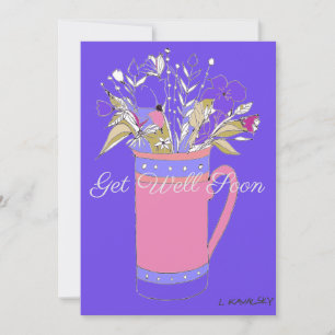 Coloré Obtenir De Fleurs Bien Dans Une Carte Mug