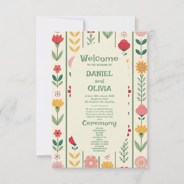 Coloré Printemps Fleur sauvage Meadow Garden Progr (Devant)