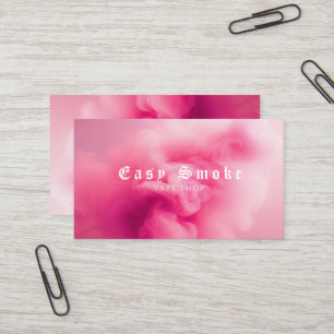 Coloré rose fumée Vape Shop Carte de visite