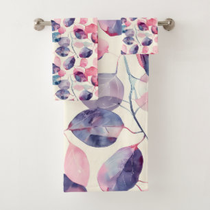 Coloré Rustique Eucalyptus Feuilles d'aquarelle