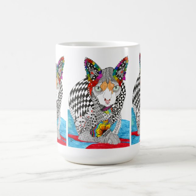 Coloré Sphynx Chat Mug (Centre)