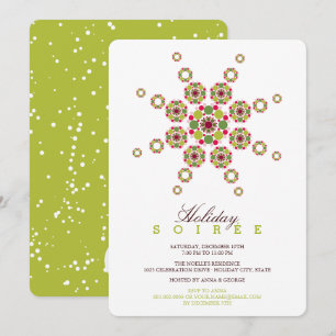 Coloré Star Ornament Moderne Fête Invitation