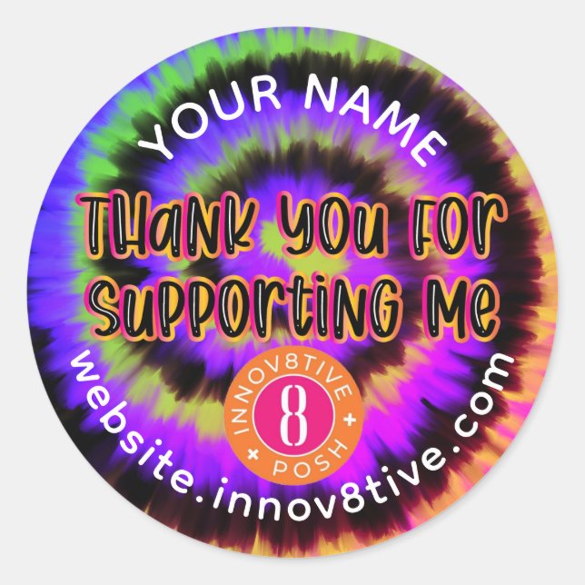 Coloré Tee Die Rouge8tive + étiquette Posh (Devant)