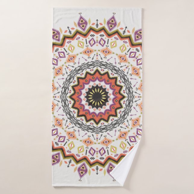 Coloré tribal ethnique sans couture motif (Serviette de bain)