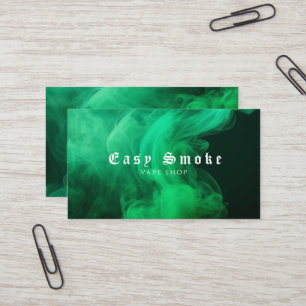 Coloré Vert fumée Vape Boutique Carte de visite