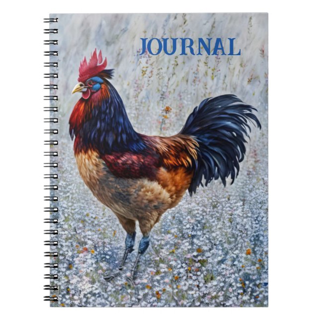 Coloré Whimsical Rooster Farm Art Journal (Devant)