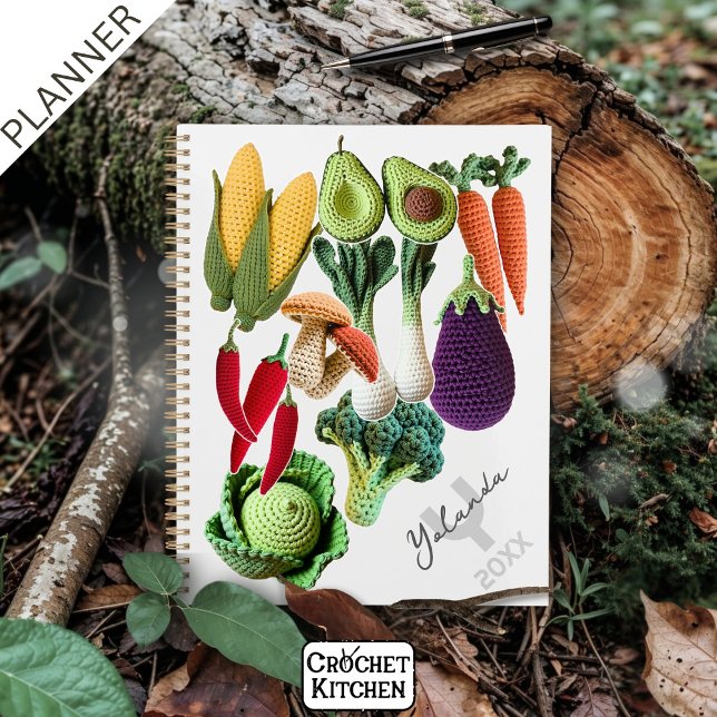 Colorée Crochet Légumes Champignons Nom du collage (Créateur téléchargé)