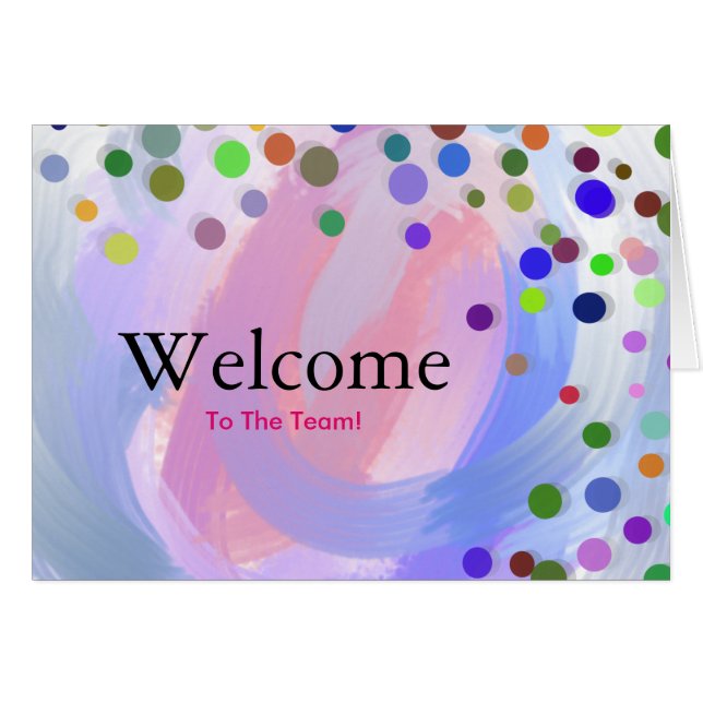 Colorée Étincelle Pois Bienvenue (Devant horizontal)