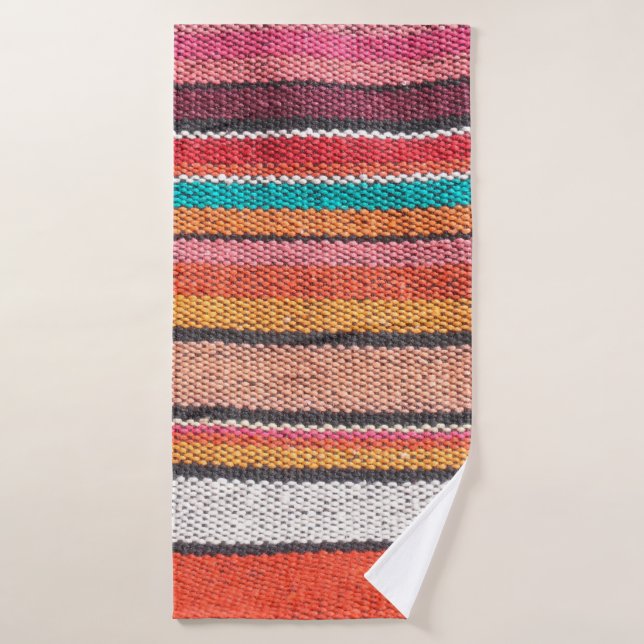 Colorée mexicaine, style péruvien surface de tapis (Serviette de bain)