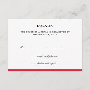 Colorez simplement la réponse rouge de rsvp de