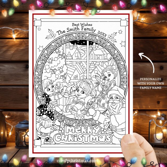 Colorez Votre Carte de Noël Personnalisée Festive (Créateur téléchargé)