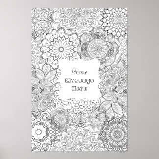 Colorez votre propre affiche Mandala