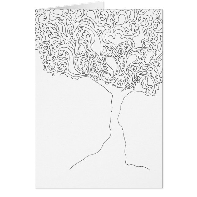 Colorez votre propre carte - arbre (Devant)