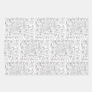 Colorez votre propre papier cadeau d'anniversaire