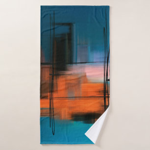 Colorful abstract acrylic painting. Surreal landsc
