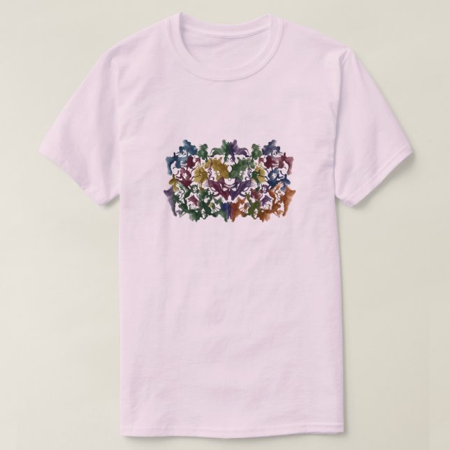 Colorful Abstract Human Pattern T-Shirt | Modern (Design devant)