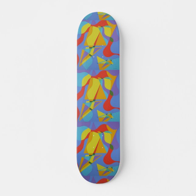 Colorful Abstract Skateboard Deck Art (Devant)