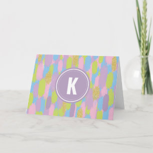Colorful Abstrait Brushstrokies Motif Monogramme