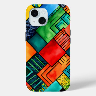 Colorful African Print iPhone 15iPhone / coque ipa