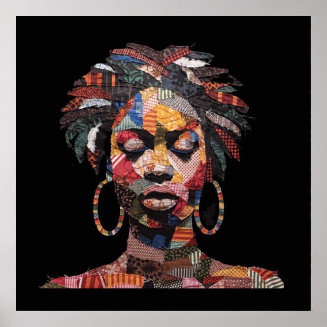 Colorful African Woman Poster (Devant)