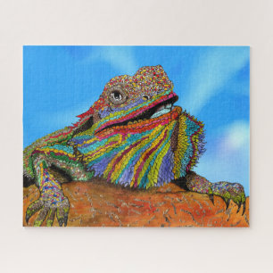 Colorful Bearded Dragon Puzzle - 520 Piece