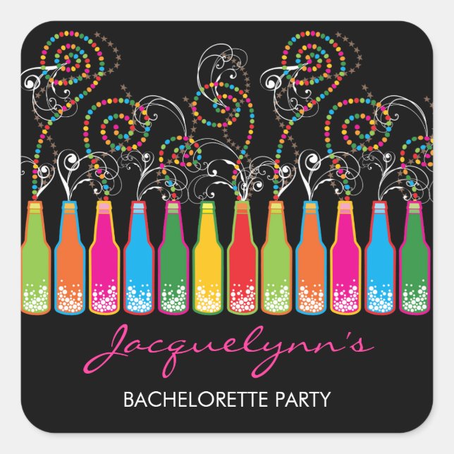 Colorful Bubbly Celebration Party Sticker (Devant)