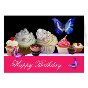 COLORFUL BUTTERFLIES YUMMY CUPCAKES BIRTHDAY PARTY
