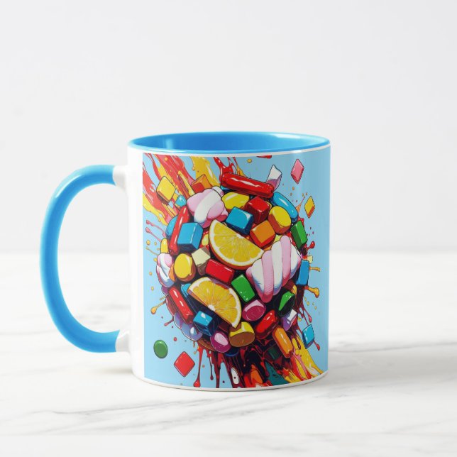 Colorful Candy Sphere Mug | Sweet & Fun Coffee Cup (Gauche)