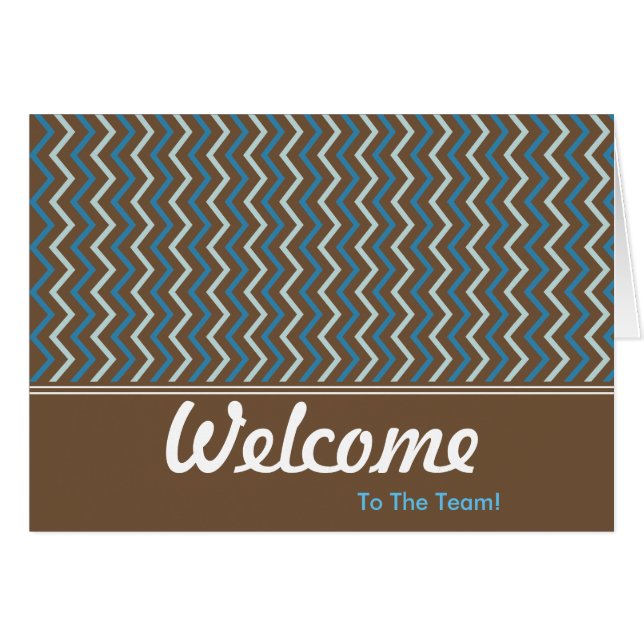 Colorful Chevron Employé Bienvenue à la carte d'éq (Devant horizontal)