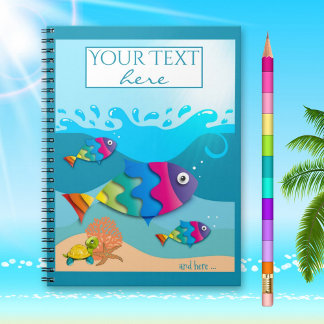 Colorful Cute Fishes Carnet Océan