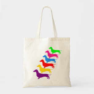 Colorful Dachshund Tote Bag