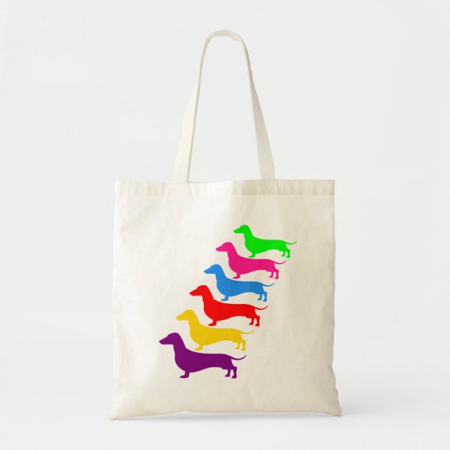 Colorful Dachshund Tote Bag (Devant)