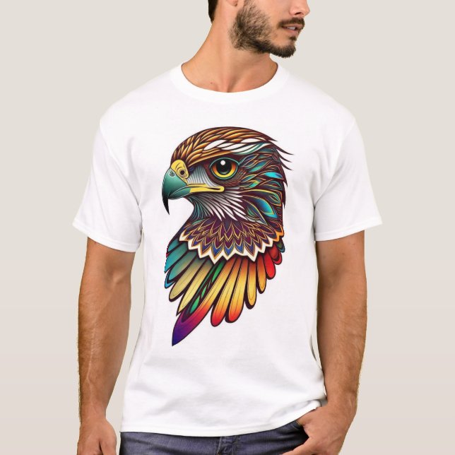 Colorful Eagle T-Shirt – Bold Artistic Bird Design (Devant)