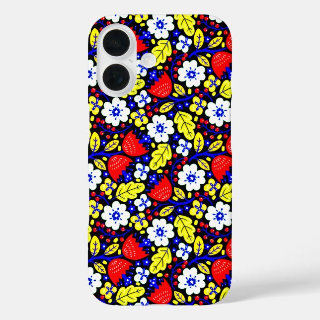 Colorful Floral iPhone 16 Coque - Nature’s Art (Verso)