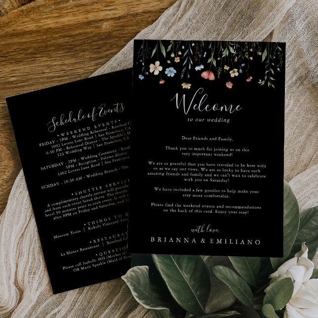  Colorful Garden Wildflower Wedding Welcome Letter (Créateur téléchargé)